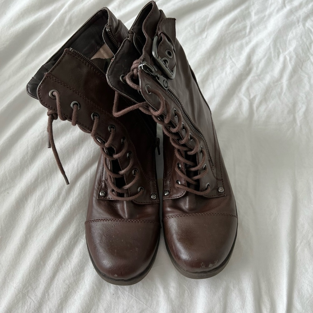 Guess Brown Combat Boots